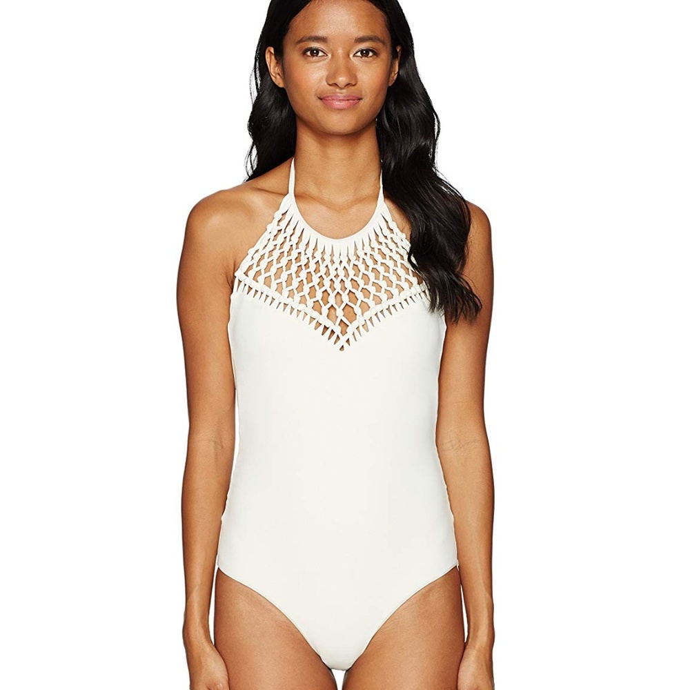 Billabong One Piece Cream Bathing Suit Size S - Picture 1 of 3